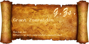 Grant Zseraldin névjegykártya